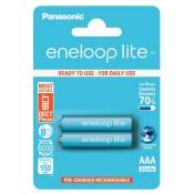 2 piles AAA rechargeables Eneloop Lite 550mAh 1.2V