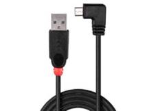 Lindy Câble USB 2.0 type A / micro-B coudé. 1m