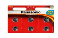 Pack de 6 piles bouton Panasonic CR2025
