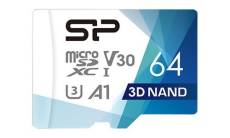 SILICON POWER Superior Pro microSDXC_Colorful - Carte mémoire flash (adaptateur microSDHC - SD inclus(e)) - 64 Go - A1 / Video Class V30 / UHS-I U3 / 