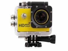 Caméra wifi sport embarquée plongée caisson caméscope 12mp full hd 1080p jaune + sd 32go yonis