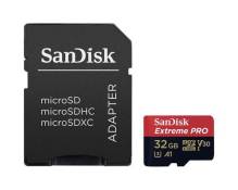 Carte microSDHC SanDisk Extreme® Pro 32 GB Class 10, UHS-I, UHS-Class 3, v30 Video Speed Class avec adaptateur SD, Standard de puissance A1