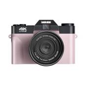 LINFE Appareil photo numérique haute définition Micro SLR 4K Selfie 32GB - Rose