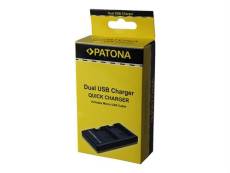 PATONA Dual Quick-Charger - Chargeur de batterie USB - 2 x charge de batteries - 730 mA - pour Nikon Coolpix 5900, 7900, P100, P3, P4, P5000, P5100, P