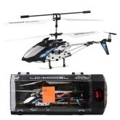 Hélicoptère télécommandé en alliage avec lumière, noir avec charge légère et modèle de jouet pour enfants résistant aux chutes