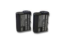 Vhbw 2x Batteries compatible avec Nikon poignée à pile MB-D16, MB-D17 appareil photo, reflex numérique (2000mAh, 7V, Li-ion) avec puce d'information