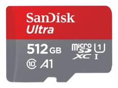 Carte mémoire micro SD SanDisk Ultra microSDXC UHS-I 512 Go Rouge et Gris