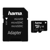 Hama - Carte mémoire flash (adaptateur microSDXC vers SD inclus(e)) - 256 Go - UHS Class 1 / Class10 - microSDXC UHS-I