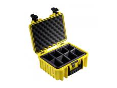 B&w outdoor case type 3000 jaune + système de compartimentage DFX-792484