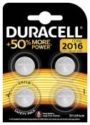 Duracell - Batterie CR2016 - Li - 90 mAh (pack de 4)