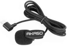 Microphone externe AKASO Brave 7/ Brave 8 pour caméra d'action AKASO Brave 7/ Brave 8/ Brave 6 Plus uniquement (Port type-c) Noir