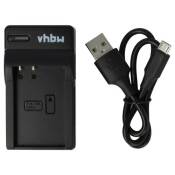 Vhbw Chargeur USB de batterie compatible avec Garmin Alpha 100 handheld batterie appareil photo digital, DSLR, action cam