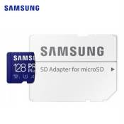 Samsung PRO Plus MB-MD128KA - Carte mémoire flash (adaptateur microSDXC vers SD inclus(e)) - 128 Go - A2 / Video Class V30 / UHS-I U3 / Class10 - micr