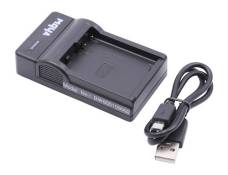 Vhbw Chargeur de batterie USB compatible avec Panasonic Lumix DMC-G80, DMC-G80M, DMC-GH2, DMC-GH2H, DMC-GH2K caméra, DSLR, action-cam - Chargeur