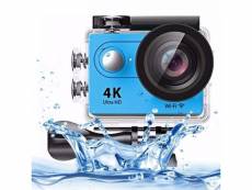 Caméra sport 4 k ultra hd 12 mp lcd 2 pouces wifi 170 degrés étanche bleu + sd 16go yonis
