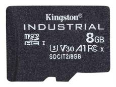 Kingston Industrial - Carte mémoire flash - 8 Go - A1 / Video Class V30 / UHS-I U3 / Class10 - microSDHC UHS-I