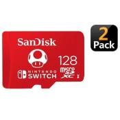 Carte mémoire Micro SDXC SanDisk 128 Go pour Nintendo Switch (PAQUET DE 2)