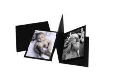 PRAT album photo accordéon Leporello noir 22 x 22 cm