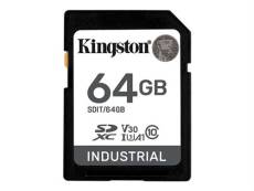 Kingston Industrial - Carte mémoire flash - 64 Go - A1 / Video Class V30 / UHS-I U3 / Class10 - microSDXC UHS-I