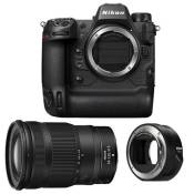 Nikon appareil photo hybride z9 + objectif z 24-120mm f/4 s + adaptateur ftz II