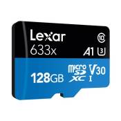 Lexar High Performance - Carte mémoire flash - 128 Go - A1 / Video Class V30 / UHS-I U3 / Class10 - SDXC UHS-I