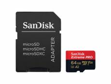 Sandisk ext pro microsdxc 64gb+sd 200mbs SDSQXCU-064G-GN6MA