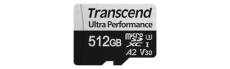 Transcend USD340S - Carte mémoire flash (adaptateur microSDXC vers SD inclus(e)) - 512 Go - A2 / Video Class V30 / UHS-I U3 / Class10 - microSDXC UHS-