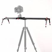 Fotga 100cm/40" Pro Carbon Fiber Slider Dolly Pistes Rail Vidéo Stabilisateur pour appareil photo reflex numérique et Caméras