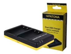 PATONA Dual Quick-Charger - Chargeur de batterie USB - 2 x charge de batteries - 700 mA - pour Olympus OM-D E-M10; PEN E-PL1s, E-PL2, E-PM2; Stylus 1
