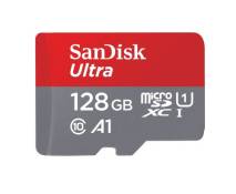 SanDisk Ultra MicroSDXC UHS-I 128 Go Carte Mémoire 120Mb/s U1 A1 classe 10 avec Adaptateur microSD
