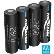 Pile ANSMANN AA Mignon 2100mAh NiMH 1,2V - batteries rechargeables (lot de 4)