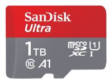 SanDisk Ultra - Carte mémoire flash (adaptateur microSDXC vers SD inclus(e)) - 1 To - A1 / UHS Class 1 / Class10 - microSDXC UHS-I