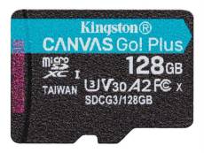 Kingston Canvas Go! Plus - Carte mémoire flash - 128 Go - A2 / Video Class V30 / UHS-I U3 / Class10 - microSDXC UHS-I