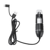 Microscope numérique USB 3in1 1600X 8 caméra endoscopique à grossissement LED - Noir