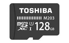 Toshiba M203 - Carte mémoire flash (adaptateur microSDXC vers SD inclus(e)) - 128 Go - UHS Class 1 / Class10 - microSDXC UHS-I