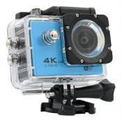 Caméra Étanche 4K Sport Ecran LCD 2' Pouces Option Slow Motion Wi-Fi HDMI Bleu + SD 4Go YONIS
