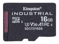 Kingston Industrial - Carte mémoire flash - 16 Go - A1 / Video Class V30 / UHS-I U3 / Class10 - microSDHC UHS-I