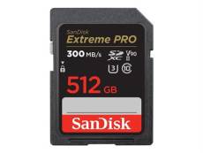 SanDisk Extreme Pro - Carte mémoire flash - 512 Go - Video Class V90 / UHS-II U3 / Class10 - 1733x/2000x - SDXC UHS-II
