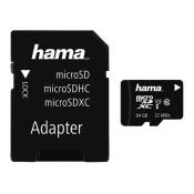 Hama Carte mémoire micro sdxc 64gb classe 10 uhs -i 22mb/s + adaptateur/mobile