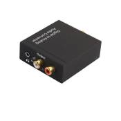 Optique coaxial numérique Toslink Adaptateur Convertisseur audio analogique L / R RCA 3,5 mm