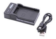 Vhbw Chargeur USB de batterie compatible avec Canon EOS 550, 550D, 600, 650, Rebel T2i, Kiss X4 batterie appareil photo digital, DSLR, action cam