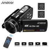 Andoer 4K Ultra HD Handheld DV Caméra vidéo numérique professionnelle avec griffe porte-accessoire