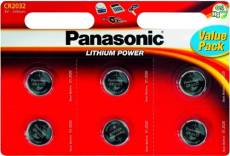 Pack de 6 piles bouton Panasonic CR2032