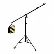 Bresser f001609 Studio Photo BR Lampe de lb300 Trépied avec Bras pivotant et roulettes Noir