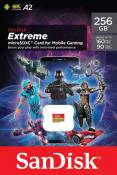 Carte micro SDXC Extreme SanDisk 256 Go pour le mobile gaming A2 160 MB/s 90MB/s UHS-I, U3, V30