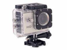 Mini caméra sport hd 1080p étanche 30m écran 1.5' photos vidéo angle 140° argent + sd 4go yonis