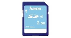 Hama carte mémoire photo (sd pour photo / classe 4, 2 go - 10 mo / s) bleu