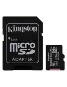 Kingston Canvas Select - Carte mémoire flash (adaptateur microSDXC vers SD inclus(e)) - 64 Go - UHS-I U1 / Class10 - microSDXC UHS-I
