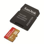 SanDisk Carte mémoire Extreme+ microSDHC 64 Go Class 10 + adaptateur