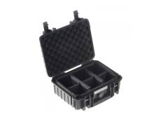 B&w outdoor case type 1000 noir + système de compartimentage DFX-792400